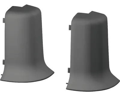 Produktbild von Prinz Außenecken für Klemm-Sockelleiste mit Kabelkanal 50 mm dunkelgrau