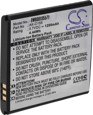 Produktbild von vhbw Akku kompatibel mit Emporia Telme C155 Handy Smartphone Telefon (1200 mAh, 3,7 V, Li-Ion)