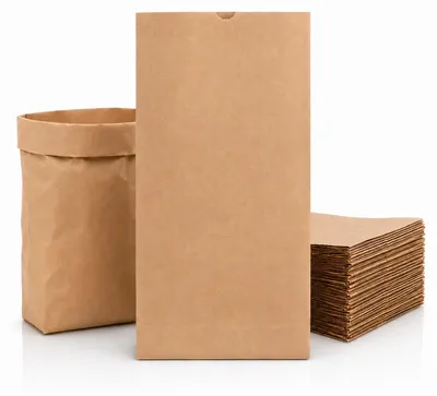 Produktbild von 50 Stück | Papiertüten Braun 23 x 37 cm mit Kreuzboden Beutel Kraftpapier Tüte Bodenbeutel
