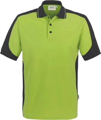 Produktbild von HAKRO Poloshirt Contrast Mikralinar® 839, kiwi/anthrazit, XS