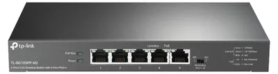 Obrázek produktu pro TP-Link TL-SG105PP-M2, Nespravované, Gigabit Ethernet (10/100/1000), Podpora napájení po Ethernetu (PoE)
