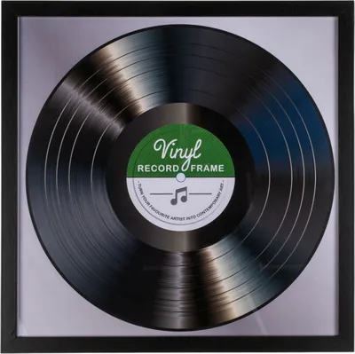 Produktbild von Schallplattenrahmen mit Glasscheibe - stylische Vinyl Aufbewahrung