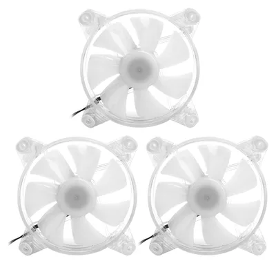 Zdjęcie produktu dla Wentylator chłodzący procesor 120 mm do obudowy komputerowej z podświetleniem, 12 V DC, 4-pinowy, przezroczysta okrągła ramka