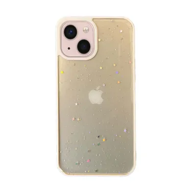 Immagine prodotto di Smartphonica Custodia per iPhone 13 in TPU trasparente con glitter - Bianco
