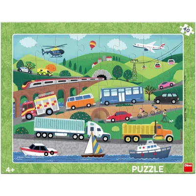 Produktbild von DINO Puzzle Fahrzeuge 40 Teile