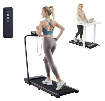 Produktbild von VEVOR Gehpad, Untertisch-Laufband für das Home Office, Arbeitslaufmaschine, 120 kg tragfähiges faltbares Laufband, 2,5 PS 2 in 1 tragbares Pad mit Griff, Fernbedienung und LED-Display