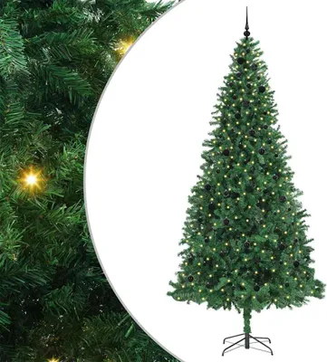 Produktbild von vidaXL Künstlicher Weihnachtsbaum mit 300 LEDs mit Ständer Grün 300 cm