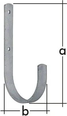 Zdjęcie produktu dla Wspornik garażowy, hak płaski, 180x100 mm