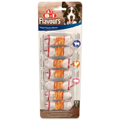 Zdjęcie produktu dla Przysmak 8w1 Triple Flavour kość do żucia XS 7 szt.