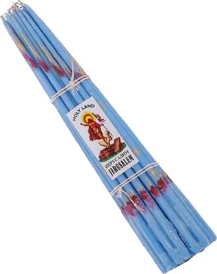 Produktbild von Altarkerze Ritualkerze Jerusalem 33er Kerze Hellblau 39126