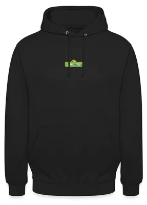 Produktbild von Spreadshirt Sesamstraße Logo Als Stick Uni Hoodie, L, Schwarz