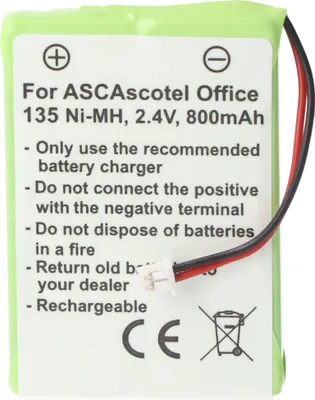 Produktbild von ASCOM ASCOTEL OFFICE 135 Akku als Nachbau Akku von AccuCell mit 800mAh