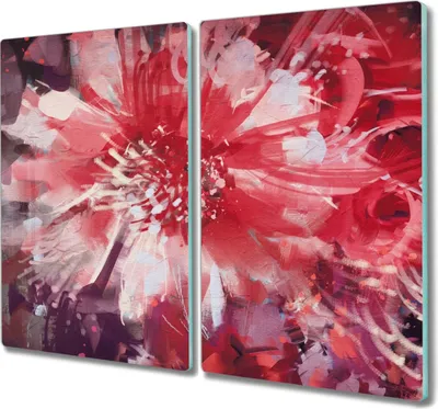 Produktbild von Coloray Schneidebrett Herdabdeckplatte 2x30x52 cm Kochplattenabdeckung Hackbrett Küchenbrett - Blumen pflanzen