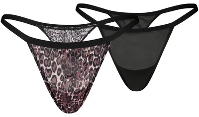 Productafbeelding van PUMA Dames Animal Mesh Tanga String Broekjes, 2-pack