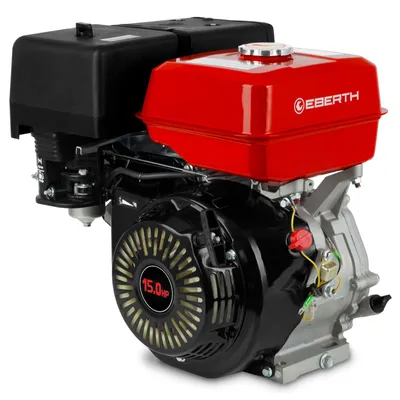 Image de EBERTH 15 CV 11,03 kW Moteur à essence avec arbre de 25 mm Ø, moteur fixe Kart moteur d'entraînement avec sécurité manque d'huile, 4 temps, 1 cylindre moteur à essence