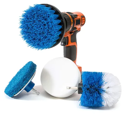 Immagine prodotto di Set di 4 spazzole abrasive per trapano, ideali per pulizie di ogni tipo e per risparmiare tempo