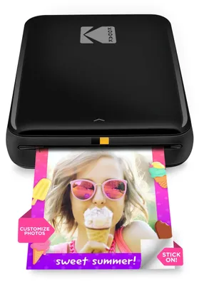 Immagine prodotto di Stampante fotografica istantanea Kodak Step per smartphone - Mini stampante portatile a colori - Foto adesive Zink 2x3 pollici - Compatibile Bluetooth con dispositivi iOS e Android - App di editing divertente - Colore: nero