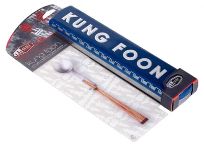 Imagen del producto de GSI Outdoors, acero inoxidable, juego de 3 piezas "Kung Foon", 133 g, color plateado; modelo 61000
