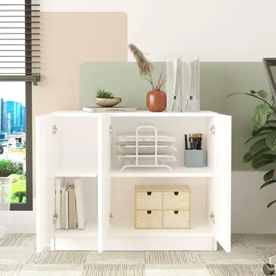 Immagine prodotto di Olana - Armadio Multiuso Grande, 89x74h cm Bianco, Appendiabiti