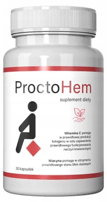 Produktbild von Proctohem – Linderung bei Hämorrhoiden, Unterstützung der Blutgefäße, 30 Kapseln