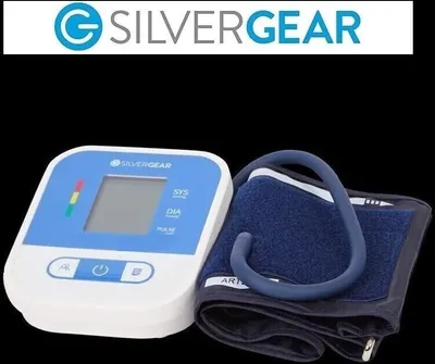 Produktbild von (SILVERGEAR) Digital Blutdruckmessgerät Oberarm LCD Blutdruck Monitor Automatisc