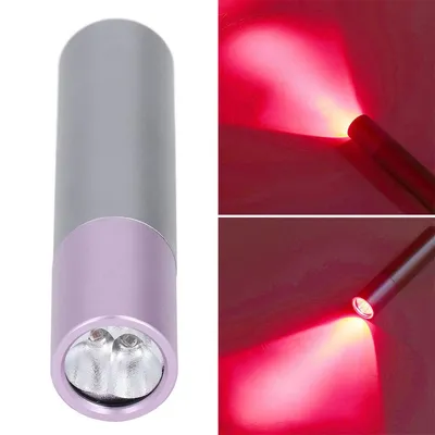 Produktbild von Rotlicht Therapiegerät tragbar – Lichttherapie 630/660/850nm, violette Abdeckung, kompakt mit 9W Leistung