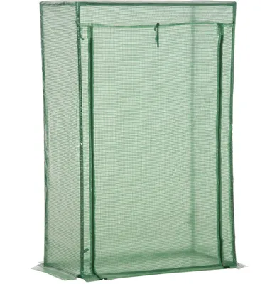 Produktbild von Gewächshaus mit Tür,Foliengewächshaus aus Stahl, Treibhaus für Tomaten, Gemüse 100x50x150cm
