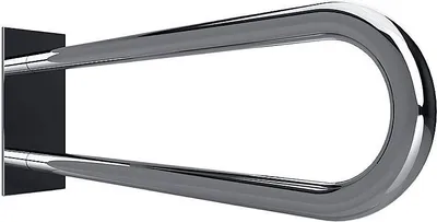 Produktbild von BELP Stützgriff in U-Form Edelstahl poliert mit Abdeckung 100x250x616 mm, 120 kg Traglast für Bad & WC >> zum Bohren