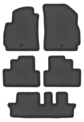 Produktbild von Velours-Fußmatten für CHevrolet Orlando I 2011-2015 (7-Sitzer) – 4-tlg, Graphit, passgenau – Wielganizator DURBAN