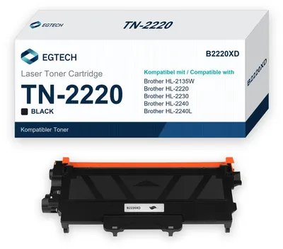 Produktbild von Toner kompatibel mit Brother TN-2220 5.200 S. HL-2135W HL-2220 HL-2230 HL-2240