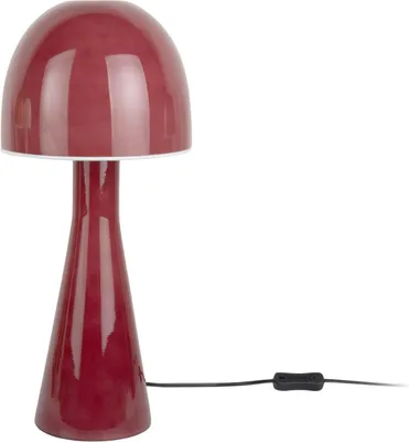 Zdjęcie produktu dla Motyw przewodni – lampka stołowa Bombin – ciemnoróżowa – Ø20 cm Lampka stołowa – lampka nocna, salon, sypialnia