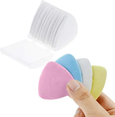 Productafbeelding van Kleermakers Krijt - Stof Markering - Naaien en Knutselen - Driehoek Vorm - 10 Stuks - Multicolor