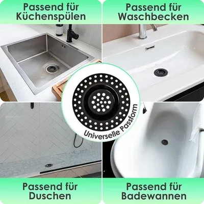 Produktbild von Famanu Abflusssieb Abflussschutz, Filter - 8 Stück