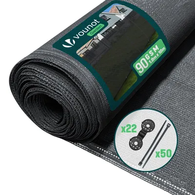 Image de Panneau de clôture VOUNOT® 1,8 × 10 m, brise-vue en filet d'ombrage HDPE 90 g/m², anthracite