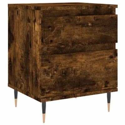 Image de vidaXL Table de nuit chêne fumé 40x35x50 cm bois composite