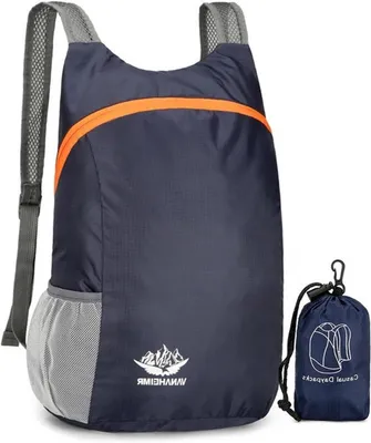 Faltbarer und wasserdichter Rucksack für Wandern, Radfahren und Campen - 20L Kapazität