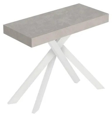 Produktbild von Ausziehbare Konsole 90x40/300 cm Saki Kaschmirweiße Beine