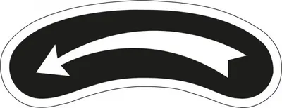 Produktbild von Dreifke® Aufkleber I Drehrichtungspfeil, RoHS konform, linksweisend, schwarz/...