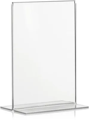 Productafbeelding van 5 stuks DIN A6 reclamedisplays, T-standaard, T-standaard in staand formaat, tafelstandaard van origineel