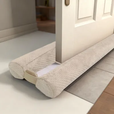 Zugluftstopper für Türen 76-91 cm, beige, einstellbar