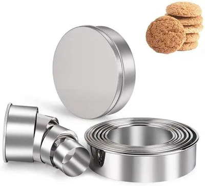 Image de Lot de 12 moules à pâtisserie ronds en acier inoxydable