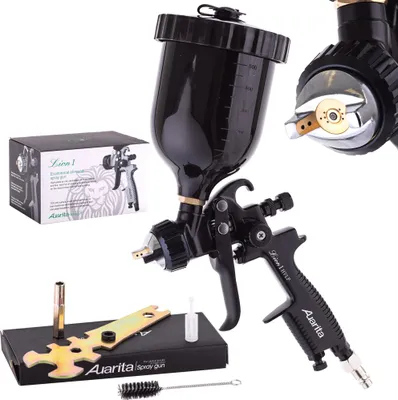 Obrázek produktu pro Auarita HVLP technologie støíkací pistole Lion 1 Black, 2,0 mm tryska, 600 ml