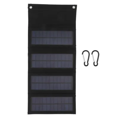 Produktbild von 40 W Faltbares Solarpanel-Ladegerät – 4-fach Tasche für Camping, Wandern & Notstrom