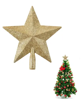 Immagine prodotto di Punta a stella per albero di Natale, 20 cm, oro, plastica