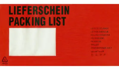 Produktbild von 250x DOCUFIX Dokumententaschen *Lieferschein* DIN Lang 240x115mm