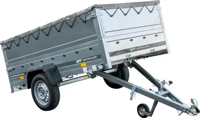Produktbild von Faltbarer Anhänger GARDEN TRAILER 230 KIPP mit zusätzlichen Bordwänden, Stützrad und Flachplane