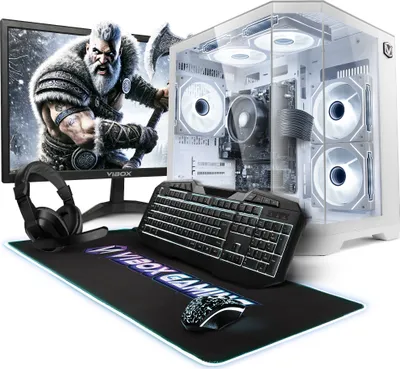 Produktbild von Vibox Gaming PC Set Komplett - Monitor 22 Zoll - AMD Ryzen 3 3200G 4,0 GHz - Radeon Vega 8 - 16 GB RAM - 1 TB SSD - Windows 11 - WiFi 6 + Bluetooth 5.4