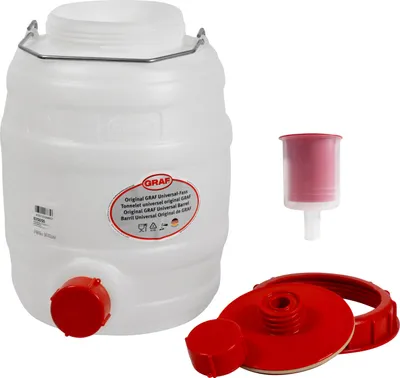Produktbild von Graf Getränkefässer Kunststofffass Saftfass Rund 10 Liter mit Gärspund