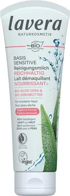 Obrázok produktu pre Lavera 651238, čistiace mlieko, Unisex, Citlivá pokožka, Čistiace, Hydratačný, Výživný, Zmäkčovadlo, Rúra, Water (Aqua), Glycerin, Caprylic/Capric Triglyceride, Alcohol* denat., Cocos Nucifera (Coconut)...