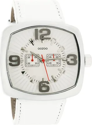 Produktbild von Oozoo Armbanduhr weiß Leder Timepieces Damen Analog-Quarzuhr UOC3261A